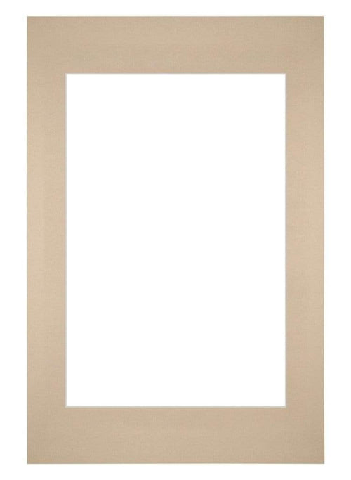 Passe Partout 40x60cm Karton Beige Rand Recht Voorzijde | Yourdecoration.nl