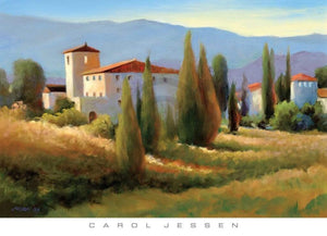 Carol Jessen  Blue Shadow in Tuscany I Kunstdruk 91x66cm | Yourdecoration.nl