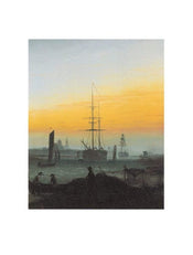 Caspar David Friedrich  Der Greifswalder Hafen Kunstdruk 70x90cm | Yourdecoration.nl