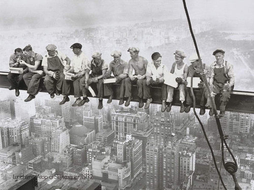 Charles Ebbets  Eating above Manhattan Kunstdruk 80x60cm | Yourdecoration.nl