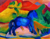 Franz Marc  Blaues Pferdchen Kunstdruk 90x70cm | Yourdecoration.nl