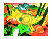 Franz Marc  Gelbe Kuh Kunstdruk 80x60cm | Yourdecoration.nl