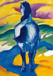 Franz Marc  Blaues Pferd II Kunstdruk 21x29.7cm | Yourdecoration.nl