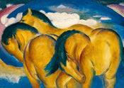 Franz Marc  Die kleinen gelben Pferde Kunstdruk 29.7x21cm | Yourdecoration.nl