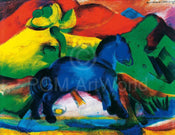 Franz Marc  Blaues Pferdchen Kunstdruk 80x60cm | Yourdecoration.nl