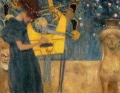 Gustav Klimt  Die Musik Kunstdruk 90x70cm | Yourdecoration.nl