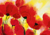 Heidi Reil  Roter Mohn Toskana Kunstdruk 100x70cm | Yourdecoration.nl