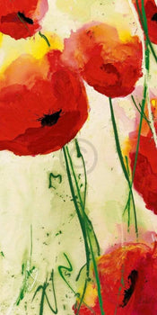 Heidi Reil  Klatschmohn Kunstdruk 50x100cm | Yourdecoration.nl