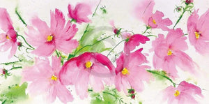 Heidi Reil  Rosa Kosmeen Kunstdruk 100x50cm | Yourdecoration.nl