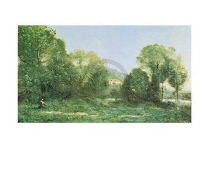 J.B.C. Corot  Etang Ã  ville d'Avray Kunstdruk 30x24cm | Yourdecoration.nl