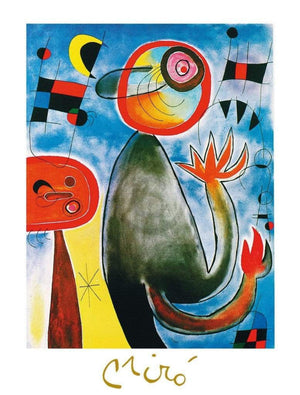 Joan Miro  Les echelles en roue Kunstdruk 60x80cm | Yourdecoration.nl