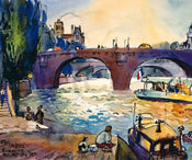 Michael Leu  Evening by the Seine Kunstdruk 60x50cm | Yourdecoration.nl