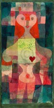 Paul Klee  Herzdame Kunstdruk 60x80cm | Yourdecoration.nl