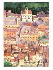 Ralf Westphal  Mittelalterliche Bergstadt Montepulciano, Toskana Kunstdruk 30x40cm | Yourdecoration.nl