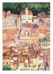 Ralf Westphal  Mittelalterliche Bergstadt Montepulciano, Toskana Kunstdruk 50x70cm | Yourdecoration.nl