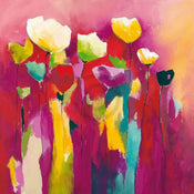 Anne L. Strunk  Townflowers I Kunstdruk 98x98cm | Yourdecoration.nl