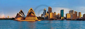 Shutterstock  Sydney circular quay panorama Kunstdruk 95x33cm | Yourdecoration.nl