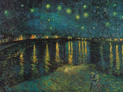 Vincent Van Gogh  Notte stellata Kunstdruk 80x60cm | Yourdecoration.nl