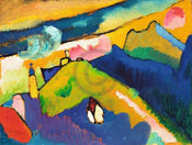 Wassily Kandinsky  Murnau, Berglandschaft Kunstdruk 80x60cm | Yourdecoration.nl