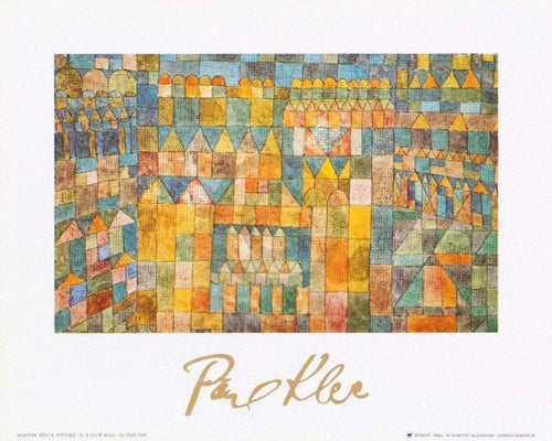 Paul Klee  Tempelviertel von Pert, 1928 Kunstdruk 30x24cm | Yourdecoration.nl