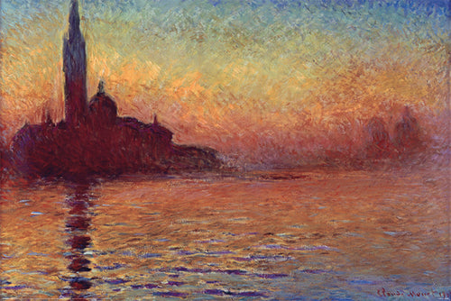 Pyramid Claude Monet San Giorgio Maggiore at Dusk Poster 91,5x61cm | Yourdecoration.nl