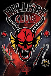 pyramid pp35197 stranger things 4 hellfire club emblem rift poster 61x91-5cm | Yourdecoration.nl