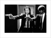 Pyramid Pulp Fiction Black and White Guns Kunstdruk 60x80cm | Yourdecoration.nl