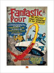 Pyramid Fantastic Four Cover Kunstdruk 60x80cm | Yourdecoration.nl