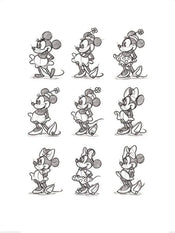 Pyramid Minnie Mouse Sketched Multi Kunstdruk 60x80cm | Yourdecoration.nl