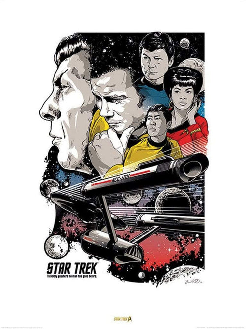 Pyramid Star Trek Boldly Go 50th Anniversary Kunstdruk 60x80cm | Yourdecoration.nl