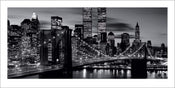 Pyramid Brooklyn Bridge Black and White Kunstdruk 50x100cm | Yourdecoration.nl