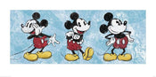 Pyramid Mickey Mouse Squeaky Chic Triptych Kunstdruk 50x100cm | Yourdecoration.nl