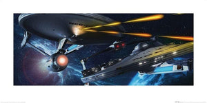 Pyramid Star Trek Enterprise vs Reliant Kunstdruk 50x100cm | Yourdecoration.nl