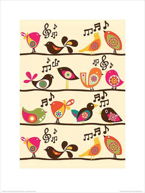 Pyramid Valentina Ramos Singing Birds Kunstdruk 30x40cm | Yourdecoration.nl