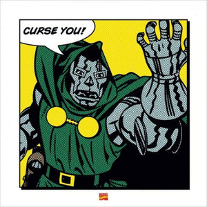 Pyramid Dr Doom Curse You Kunstdruk 40x40cm | Yourdecoration.nl