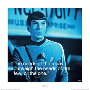 Pyramid Star Trek Spock iQuote Kunstdruk 40x40cm | Yourdecoration.nl