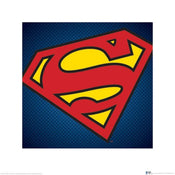 Pyramid DC Comics Superman Symbol Kunstdruk 40x40cm | Yourdecoration.nl