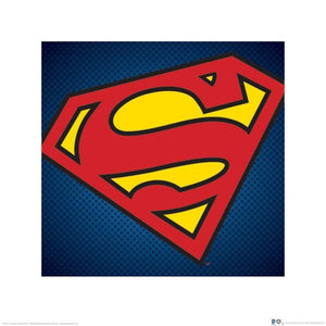 Pyramid DC Comics Superman Symbol Kunstdruk 40x40cm | Yourdecoration.nl