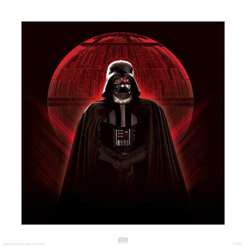 Pyramid Star Wars Rogue One Darth Vader and Death Star Kunstdruk 40x40cm | Yourdecoration.nl