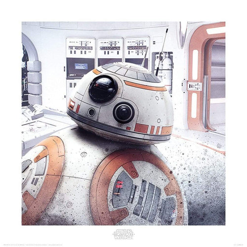 Pyramid Star Wars The Last Jedi BB8 Peek Kunstdruk 40x40cm | Yourdecoration.nl