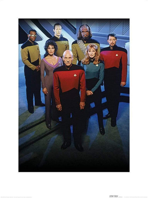 Pyramid Star Trek The Next Generation Enterprise Officers Kunstdruk 60x80cm | Yourdecoration.nl