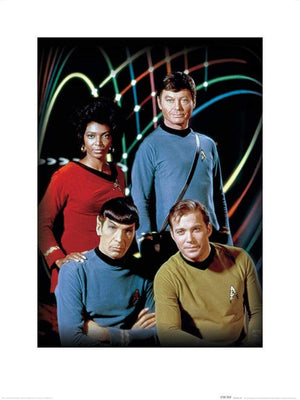 Pyramid Star Trek Kirk Spock Uhura And Bones Kunstdruk 60x80cm | Yourdecoration.nl