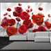 Fotobehang - Poppies in the Moonlight - Vliesbehang