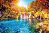 Wizard+Genius Waterfall And Lake In Croatia Vlies Fotobehang 384x260cm 8 banen | Yourdecoration.nl