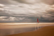 Wizard+Genius Chair at the Beach Vlies Fotobehang 384x260cm 8 banen | Yourdecoration.nl