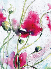 Wizard+Genius Poppies Watercolour Vlies Fotobehang 192x260cm 4 banen | Yourdecoration.nl