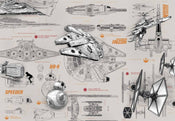 Komar Star Wars Blueprints Fotobehang 368x254cm | Yourdecoration.nl