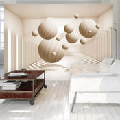 Fotobehang - Beige Balls - Vliesbehang