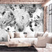 Fotobehang - Sentimental Garden Black and White - Vliesbehang