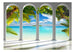 Fotobehang - Sea Behind Columns - Vliesbehang